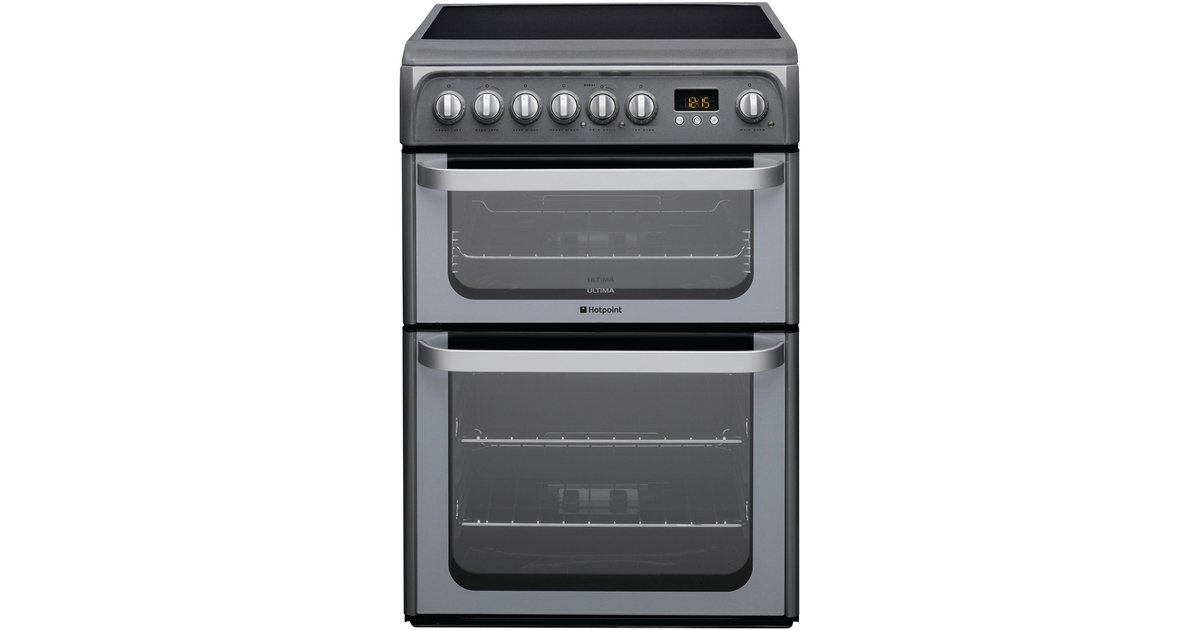 hotpoint hue61gs electric cooker in graphite